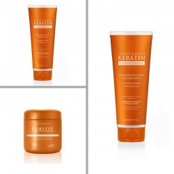 Shampoo + Acondicionador + Mascara Keratina Fidelite