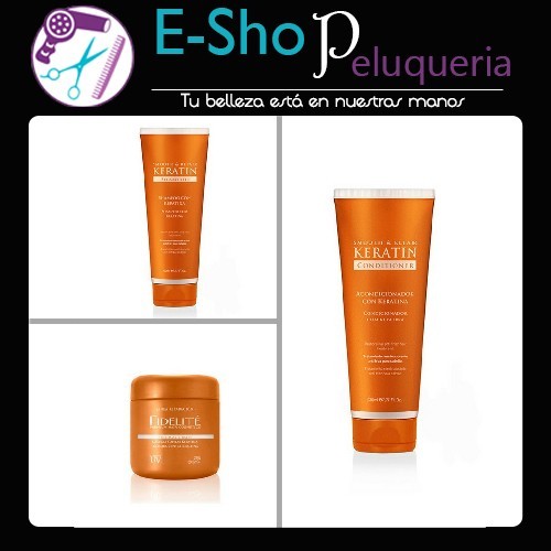 Kit Shampoo + Acondicionador + Mascara Keratina Fidelite
