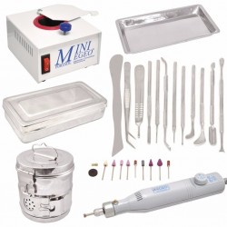 Combo Pedicuria Completo: Torno + Esterilizador + Instrumentales