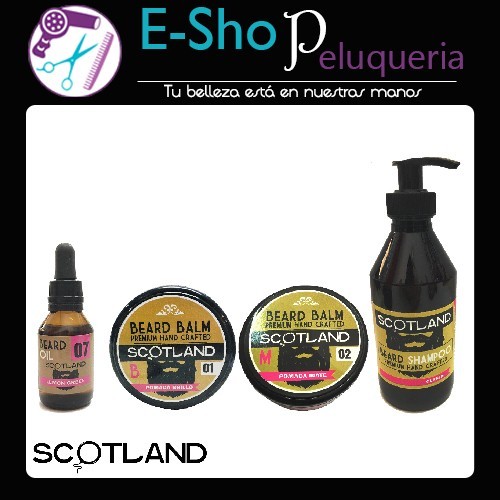 Kit Pomada Brillante + Mate + Shampoo + Aceite Scotland