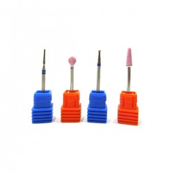 Kit 4 Fresas Para Manicura Rusa Uñas Esculpidas
