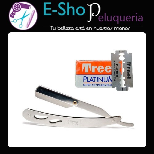 Kit Navaja de Corte Profesional + 10 Filos Hojas de Afeitar Treet