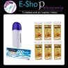 Kit De Depilacion: Calentador de Cera Roll On + 6 Cartuchos Roll On Depimiel + 100 Bandas de Papel descartables