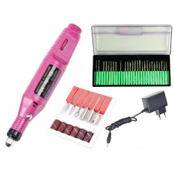 Mini Torno Driller + Kit de 30 Fresas Manicuria