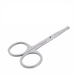 Tijera Para Cortar Pelos De Cejas Nariz Oreja Bigotes Punta Redonda