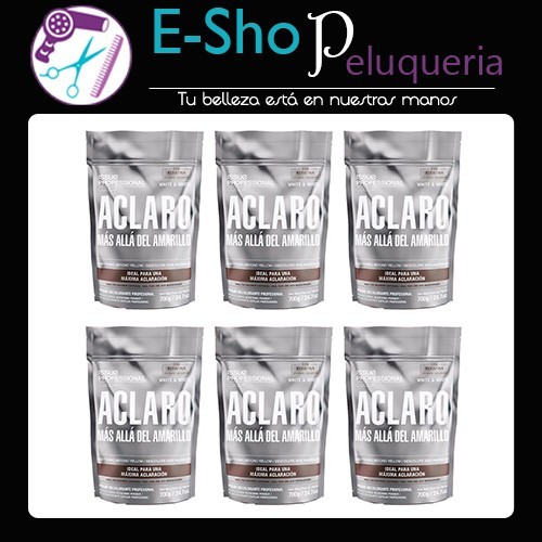 Kit 6 Polvos Decolorantes Issue White & White x 700grs