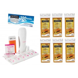 Calentador De Cera + Cartuchos Depimiel + Bandas Depilacion