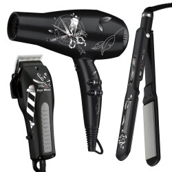 Kit Herramientas Profesionales Babyliss Pro Maquina de Corte + Secador + Plancha + Accesorios
