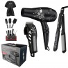 Kit Herramientas Profesionales Babyliss Pro Maquina de Corte + Secador + Plancha + Accesorios