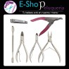 Kit Alicate Recto + Curvo + Cuticula + Repujador +  Corta Tips Manicuria