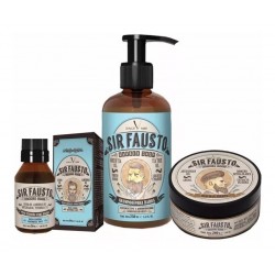 Combo Barbería Sir Fausto Barba Shampoo + Cera x 200gr + Aceite