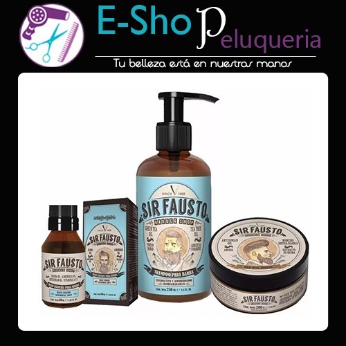 Kit Barbería Sir Fausto Barba Shampoo + Cera x 200gr + Aceite