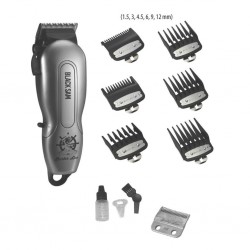 Combo Eurostil Black Sam + Kemei Shaver + Trimmer