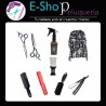 Kit Set Barberia Capa Tijeras Cepillo Navaja Peines Rociador