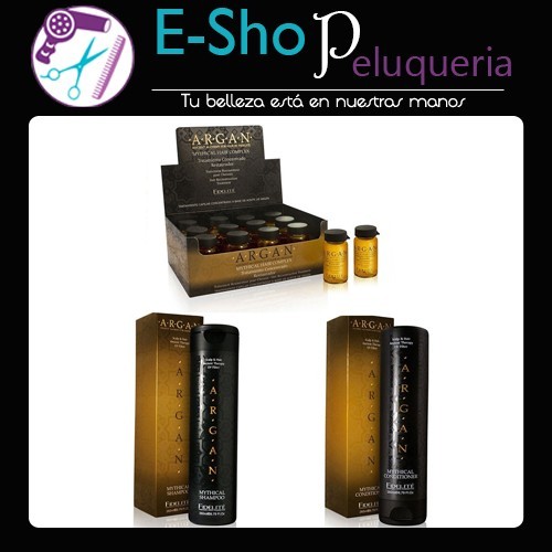 Kit Shampoo + Acondicionador + Caja De Ampollas Argan Fidelite
