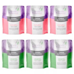 Cera Depilatoria Vegetal Cosmética Profesional 1kg X 6 Unidades