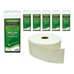 6 Roll On Aloe Depimiel + Bandas Rollo X 50 Mts Depilacion