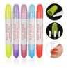 5 Lapiz Corrector De Esmalte Recargable 4 Puntas Uñas Nail