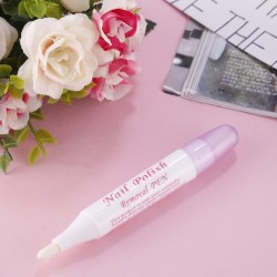 5 Lapiz Corrector De Esmalte Recargable 4 Puntas Uñas Nail