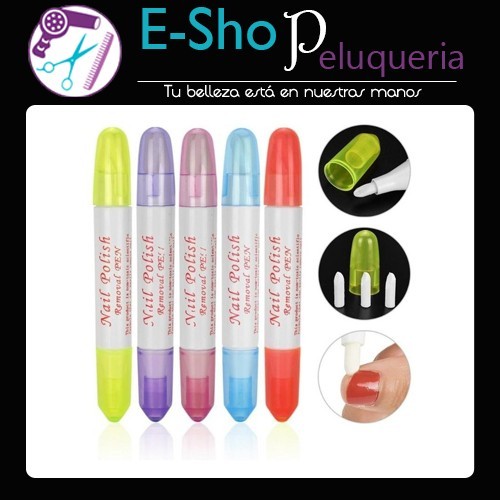 5 Lapiz Corrector De Esmalte Recargable 4 Puntas Uñas Nail