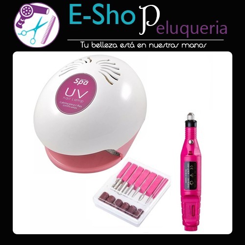 Torno De Mano Driller + Cabina Uñas Gelificadas Uv Teknikpro