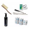 Navaja de Afeitar + Hojas de aFeitar + Cepillo Quitapelo + Rollo de Papel de Cuello  + Hojas de Afeitar