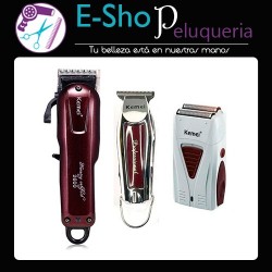 Maquina Kemei Kit Cordless 2600 + Detailer + Shaver