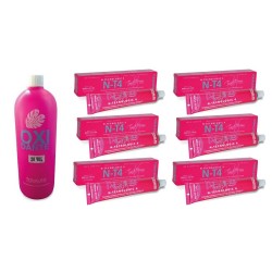 	6 Tinturas de Coloracion Tonaleg 60gs + Oxidante en Crema x 20v