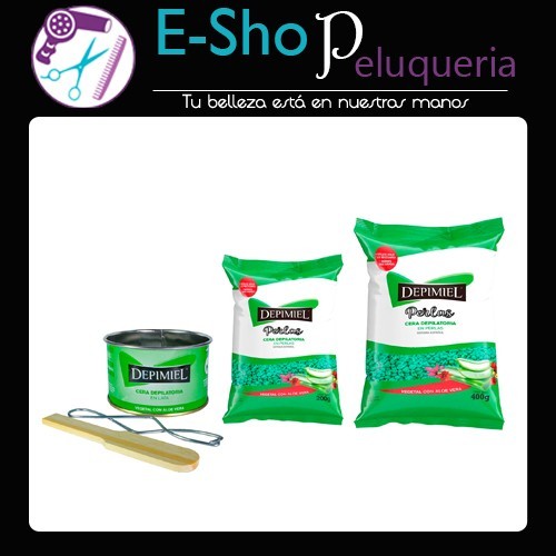 Kit Cera Depilatoria Vegetal Depimiel en Pote X 400 Grs + Cera en Pote x 200grs + Cera en Lata X 200grs